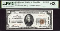 Washington, DC, Ch.#3425, 1929T1 $20, E007179A, Ch.CU, PMG-63